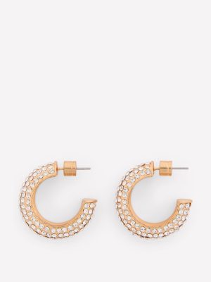 Pave Sparkle Hoops-Silver