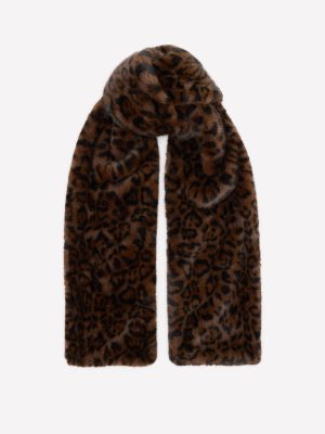 Faux Fur Scarf-Leopard