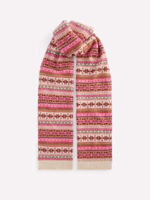 Fair Isle Scarf-Pink