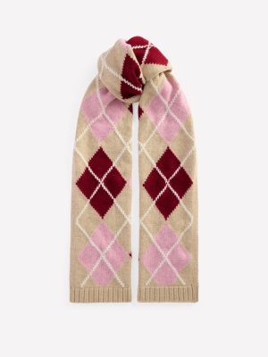 Argyle Scarf-Burgundy