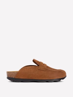 Suede Mule Clog-Raw Umber