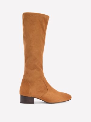 Flat Stretch Boots-Acorn