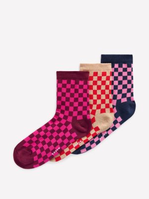 Checkerboard Socks-Multi