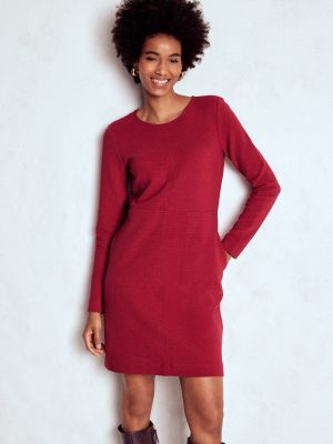 Cornelia Ottoman Dress-Red Liquorice