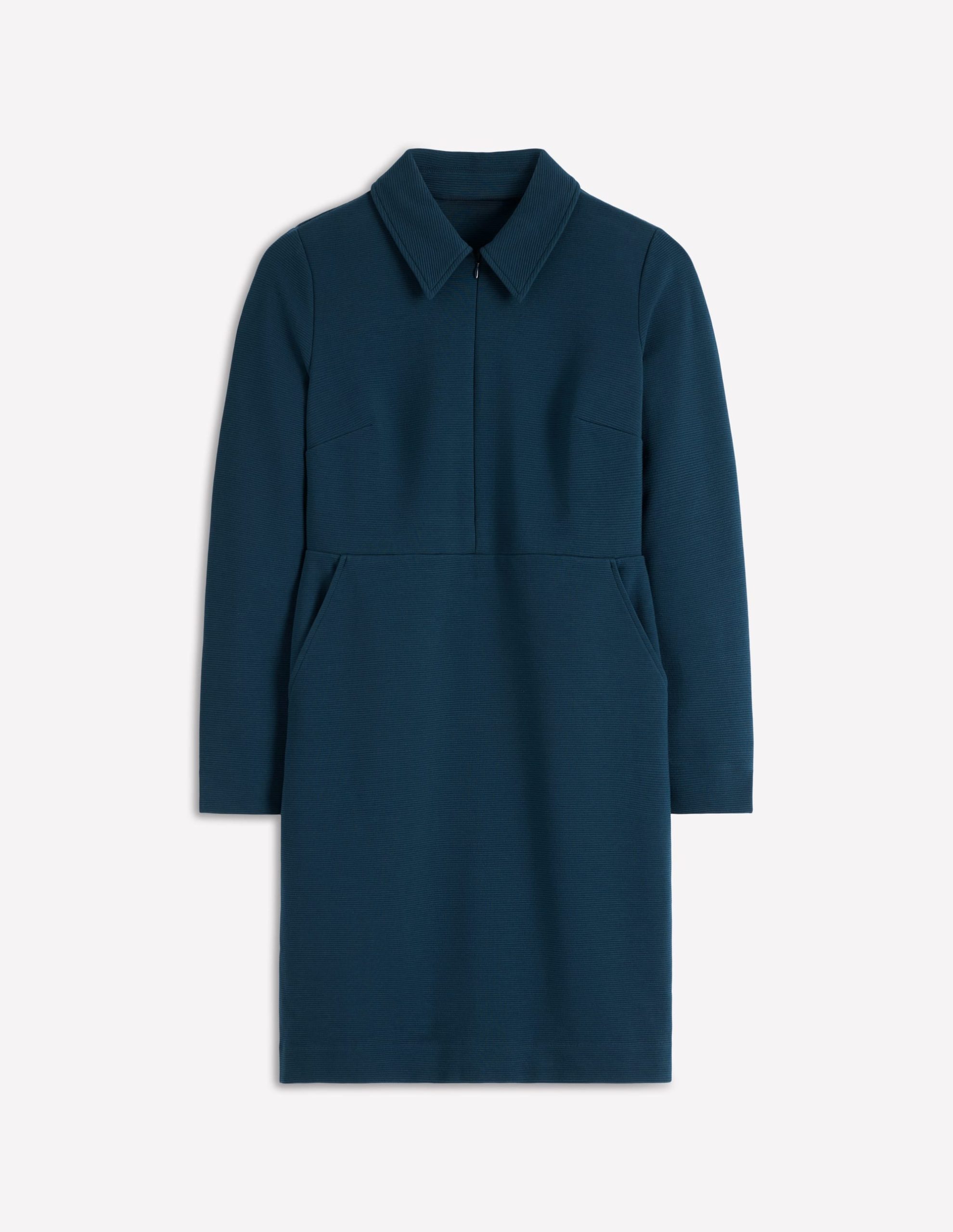 Cam Zip-up Ottoman Dress-Midnight Ocean - Image 6