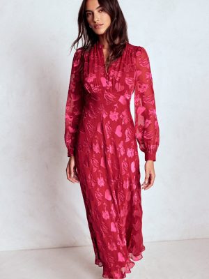 Cassie Devore Midi Tea Dress-Pink Peony. Dainty Medley