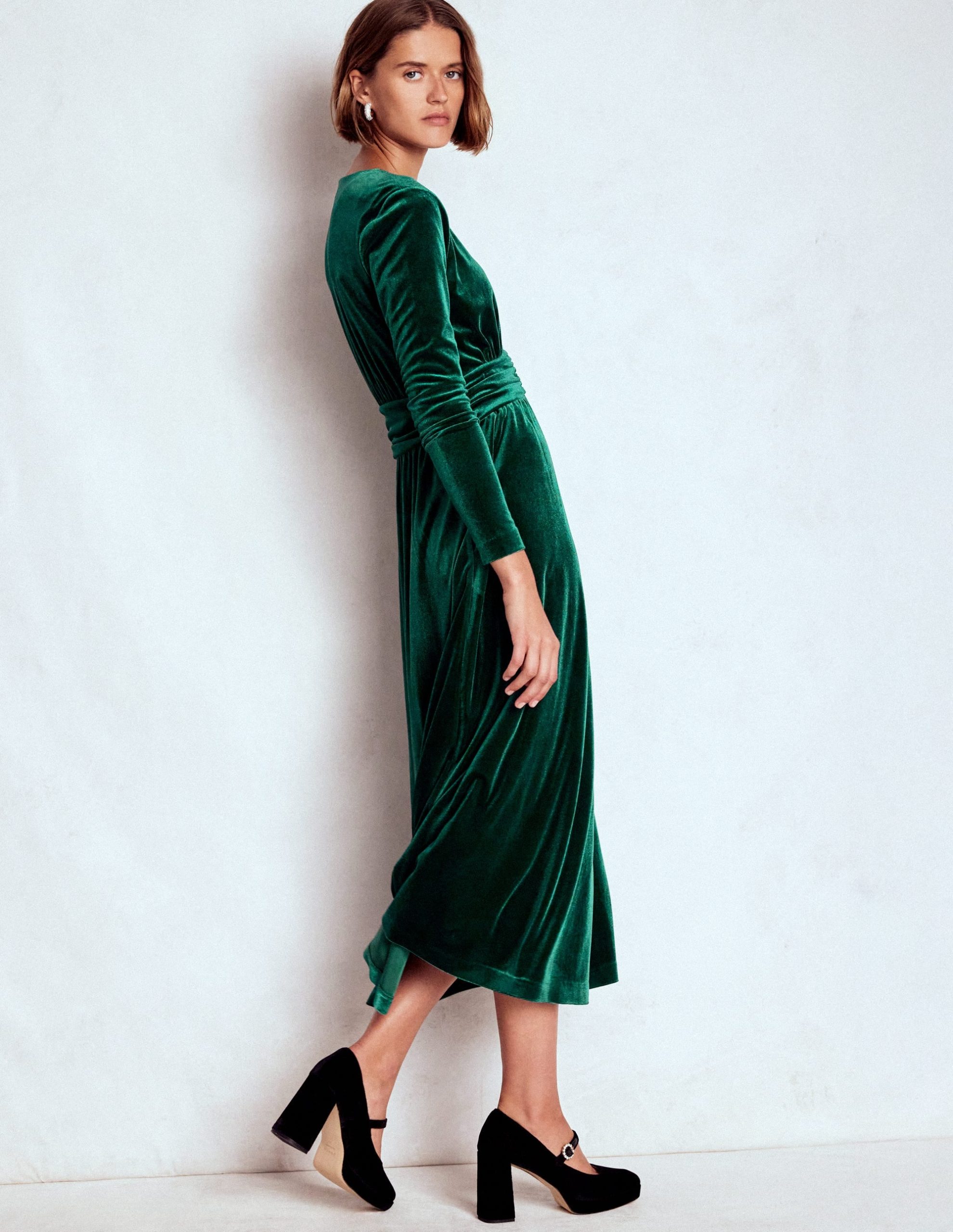 Tilda Velvet Midi Dress-Botanical Garden - Image 5