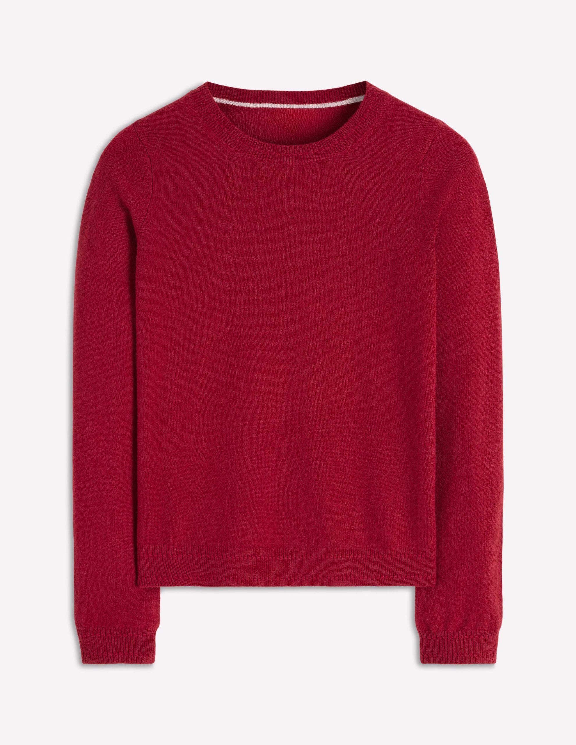 Eva Cashmere Crew Neck Jumper-Red Liquorice - Image 6