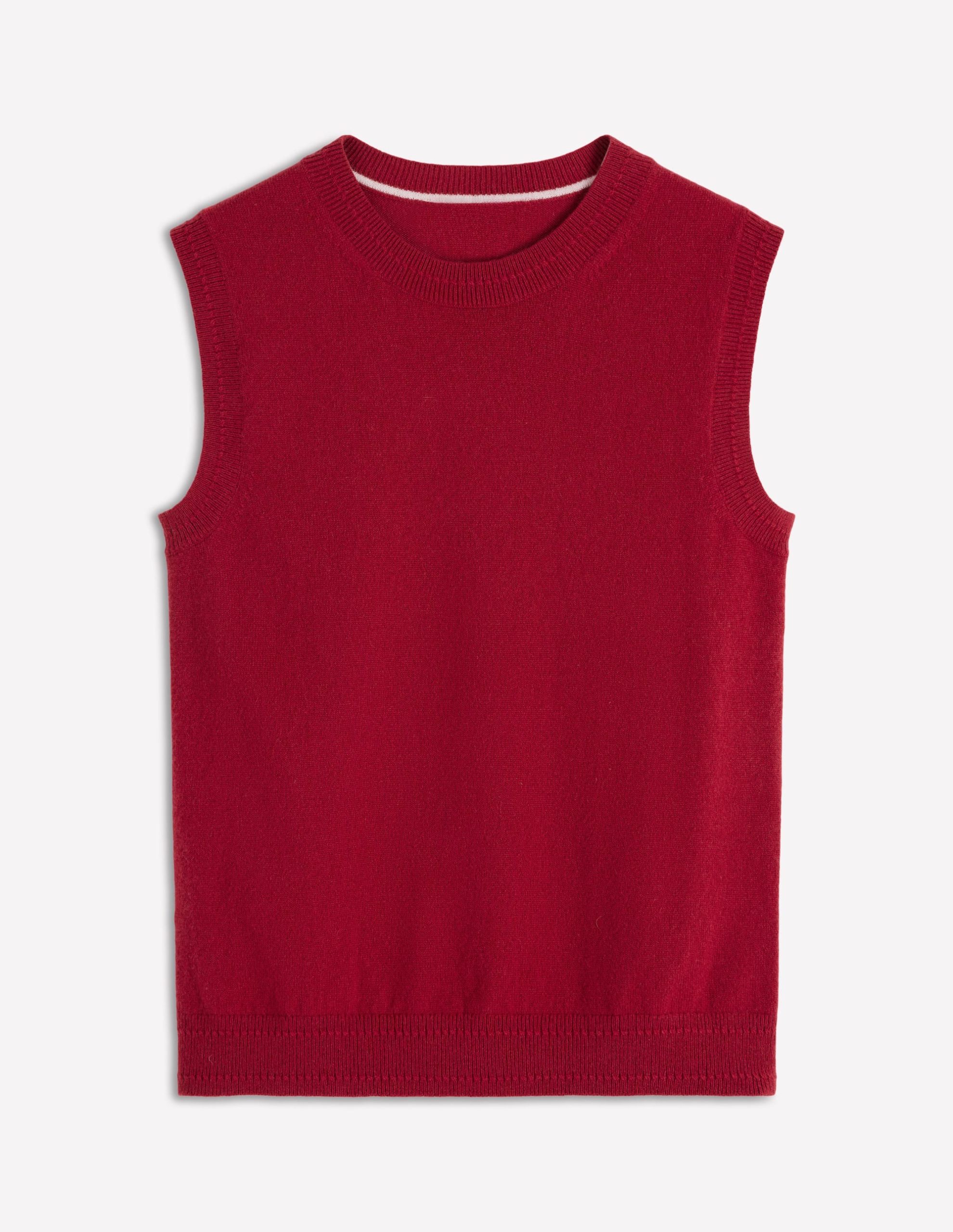 Eva Cashmere Tank-Red Liquorice - Image 5