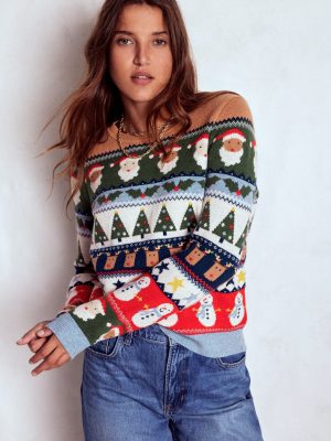 Edie Fair Isle Jumper-Multi. Christmas Fair Isle