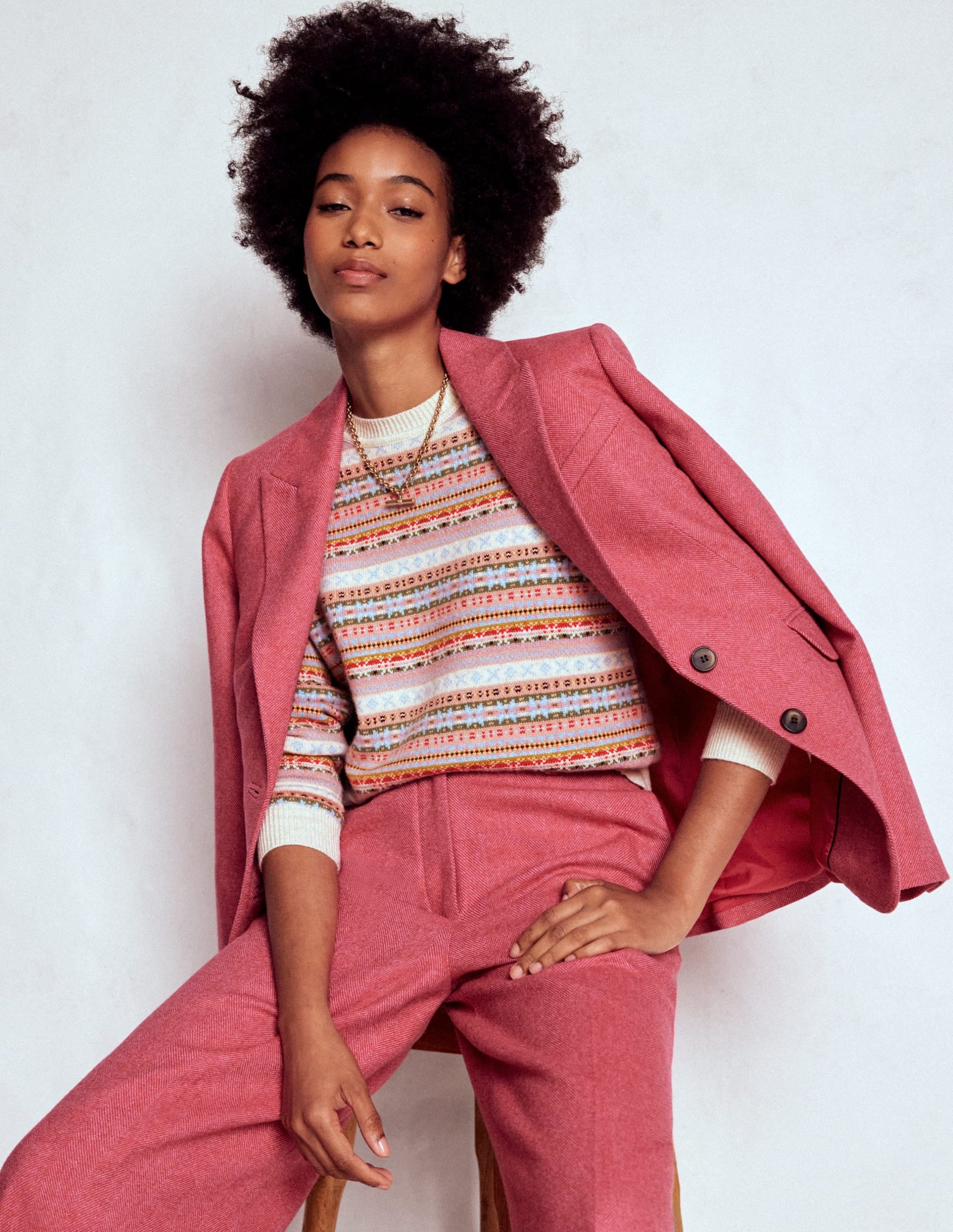 Edie Fair Isle Jumper-Heritage Fair Isle - Image 2