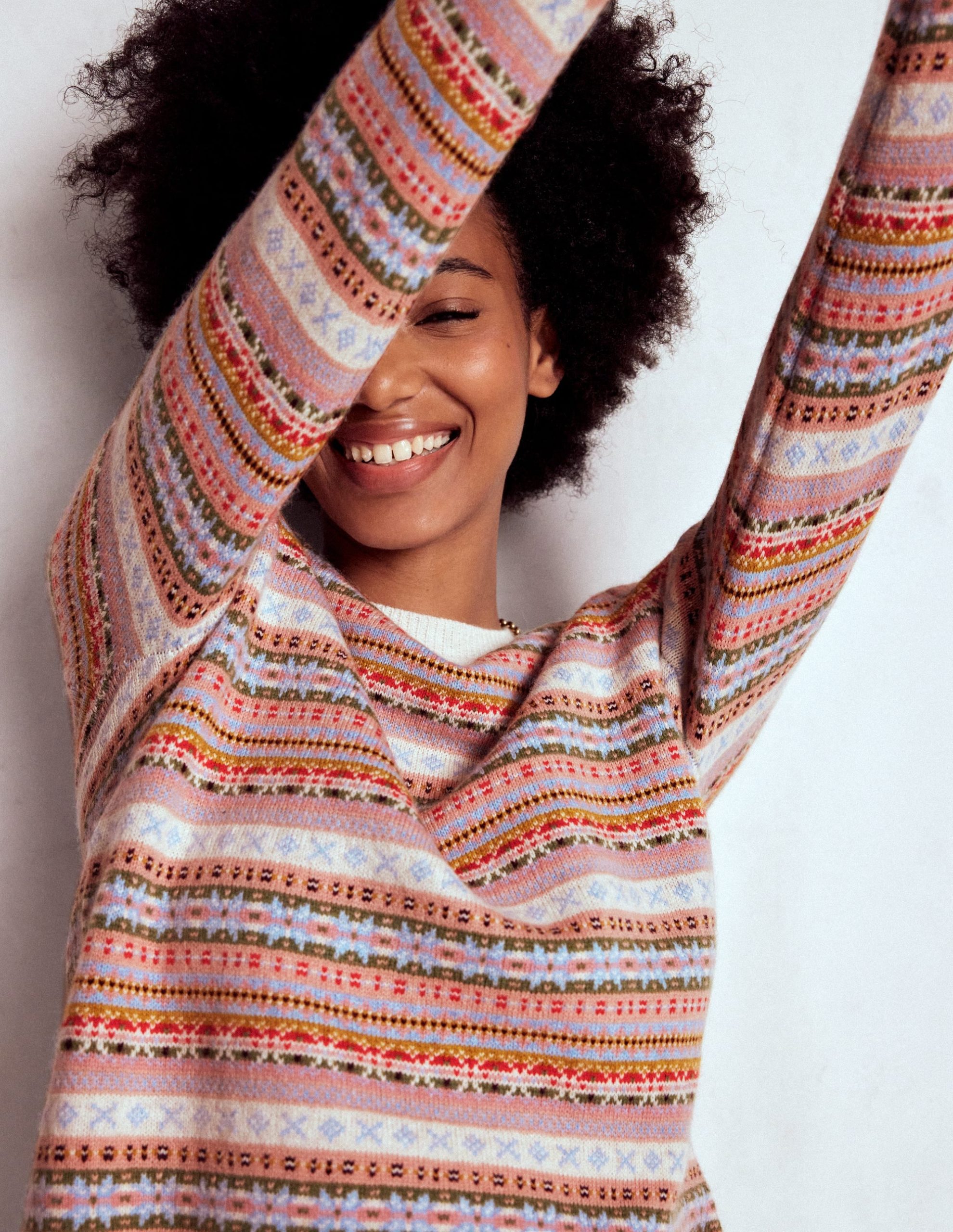 Edie Fair Isle Jumper-Heritage Fair Isle - Image 3