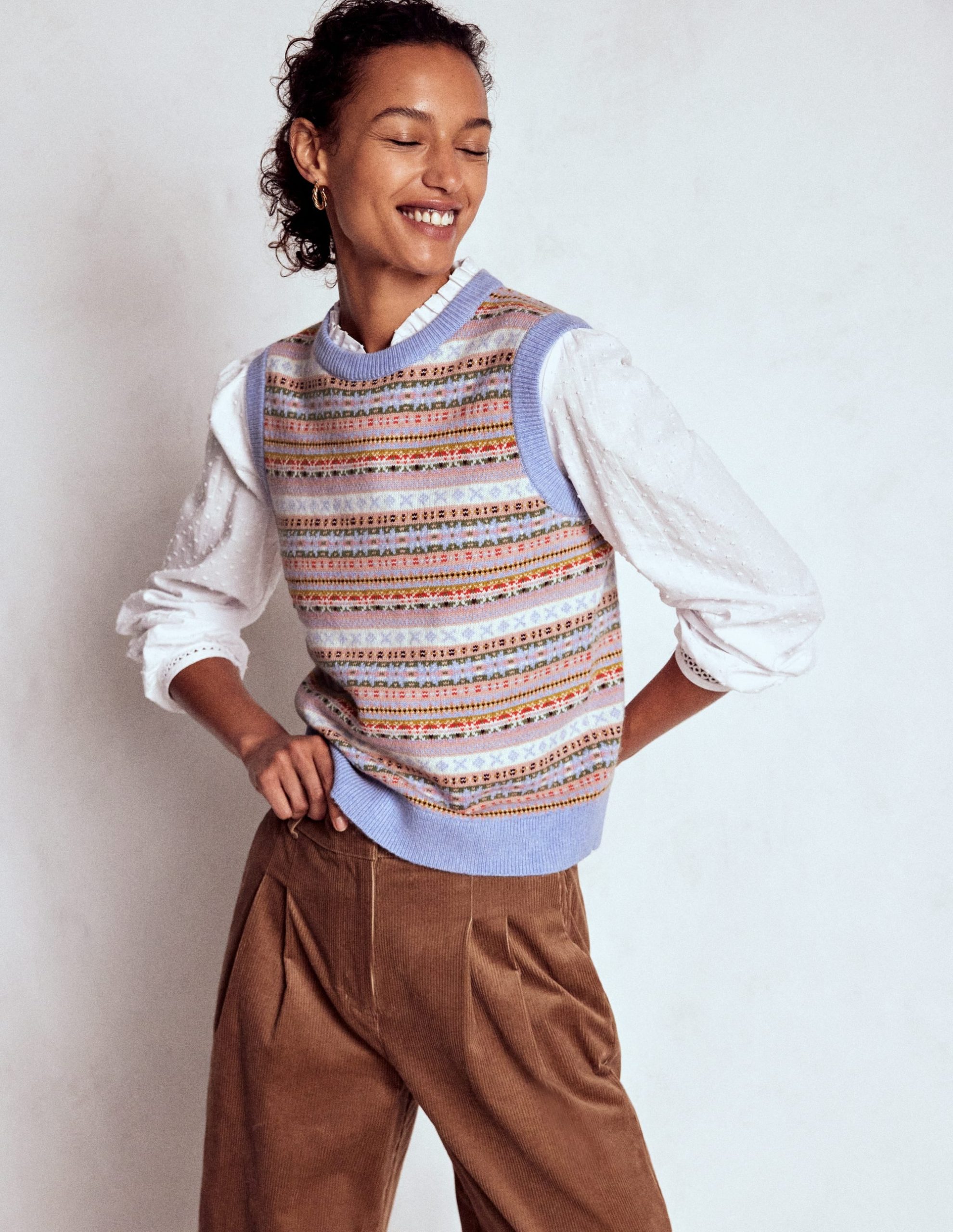 Edie Fair Isle Vest-Heritage Fair Isle