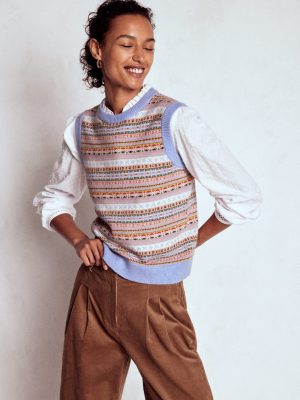 Edie Fair Isle Tank-Heritage Fair Isle