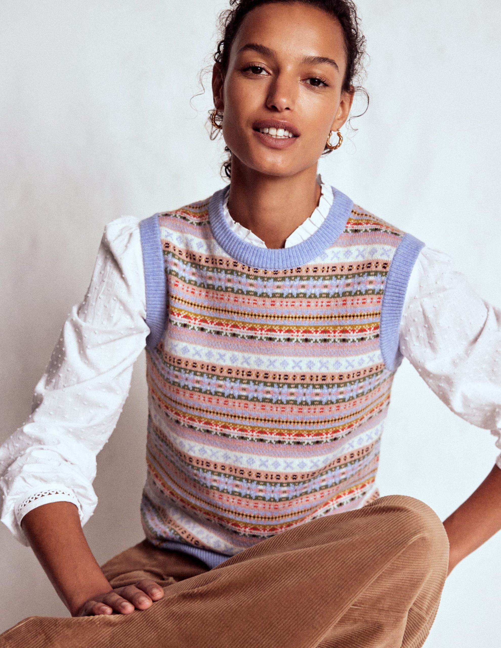 Edie Fair Isle Tank-Heritage Fair Isle - Image 5