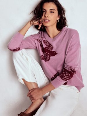 Natasha Novelty Jumper-Swooping Swallow