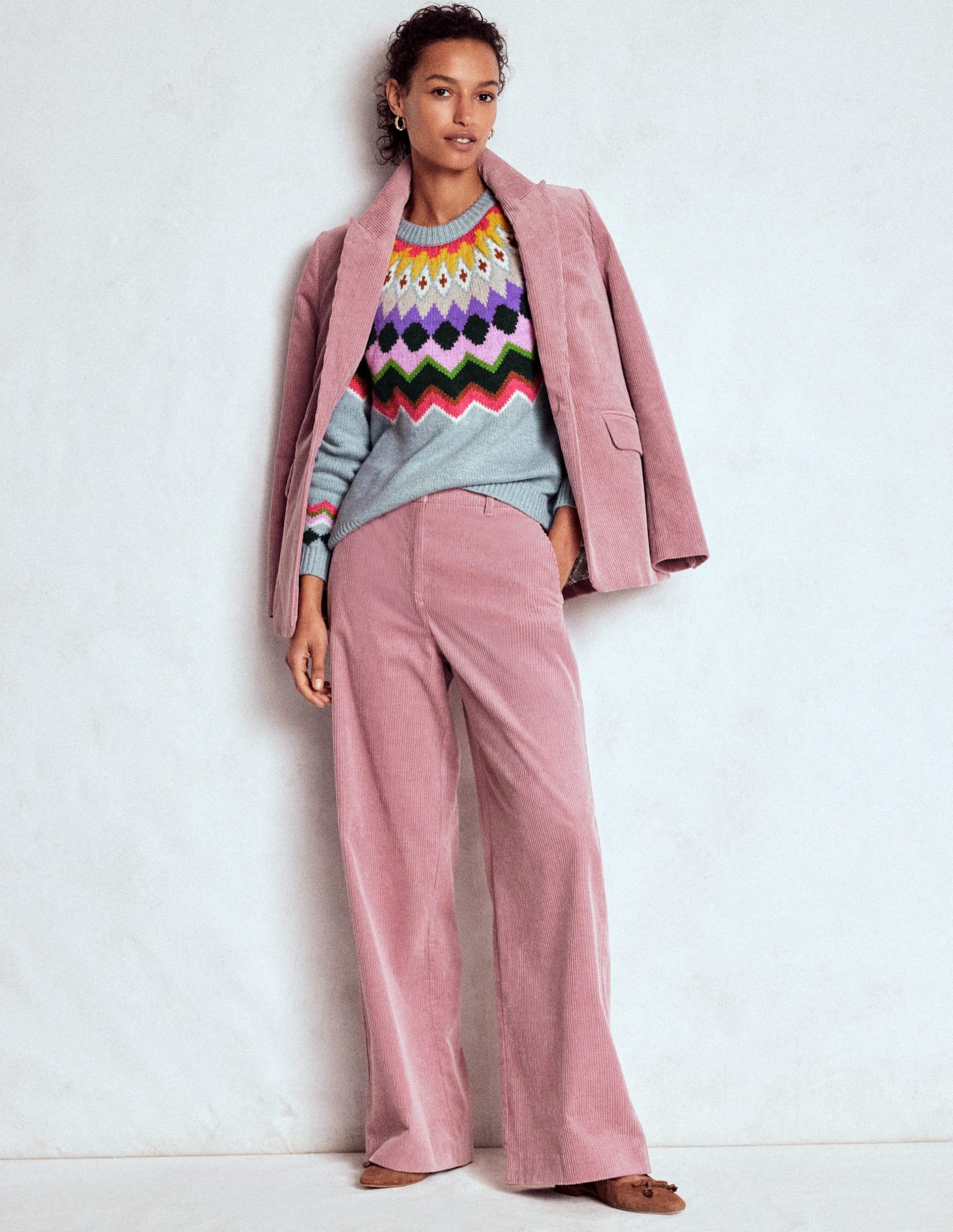 Eleanor Fair Isle Jumper-Tourmaline Blue Melange - Image 6