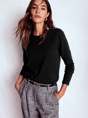 Briony Stitch Jumper-Black