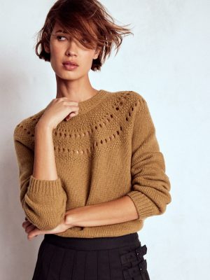 Fluffy Chunky Jumper-Camel Melange