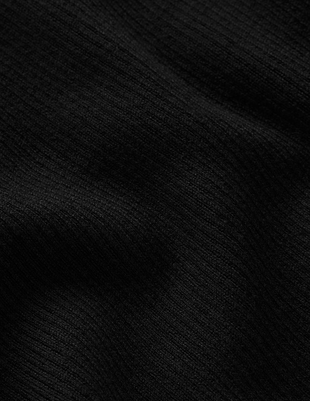 Emilia Cotton Roll Neck Jumper-Black - Image 6