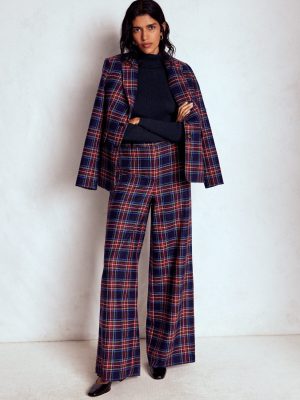 Emilia Roll Neck Sweater-Navy