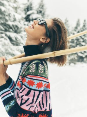 Long Jacquard Cardigan-Navy Tigers