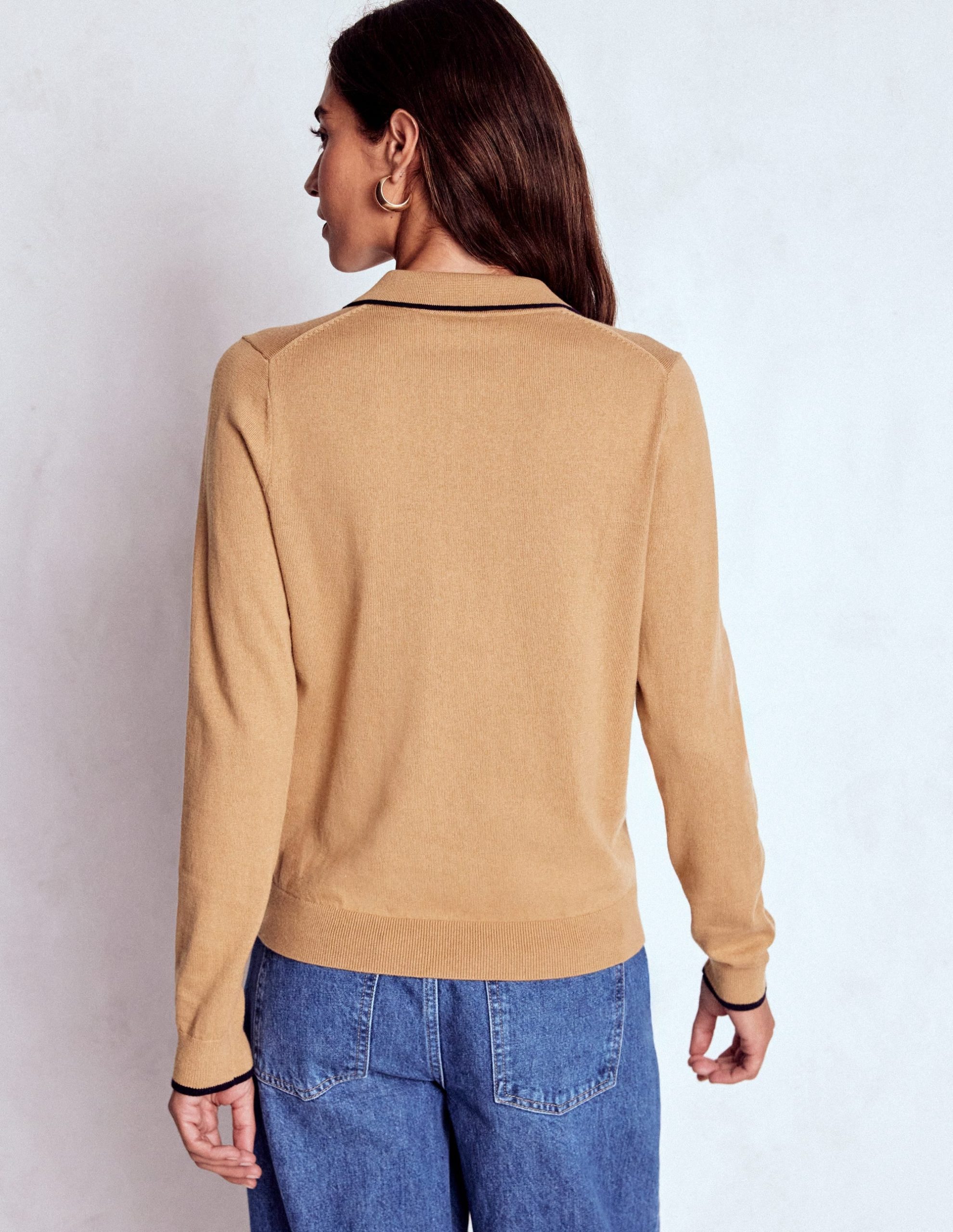 Liz Henley Jumper-Fall Leaf Brown - Image 3