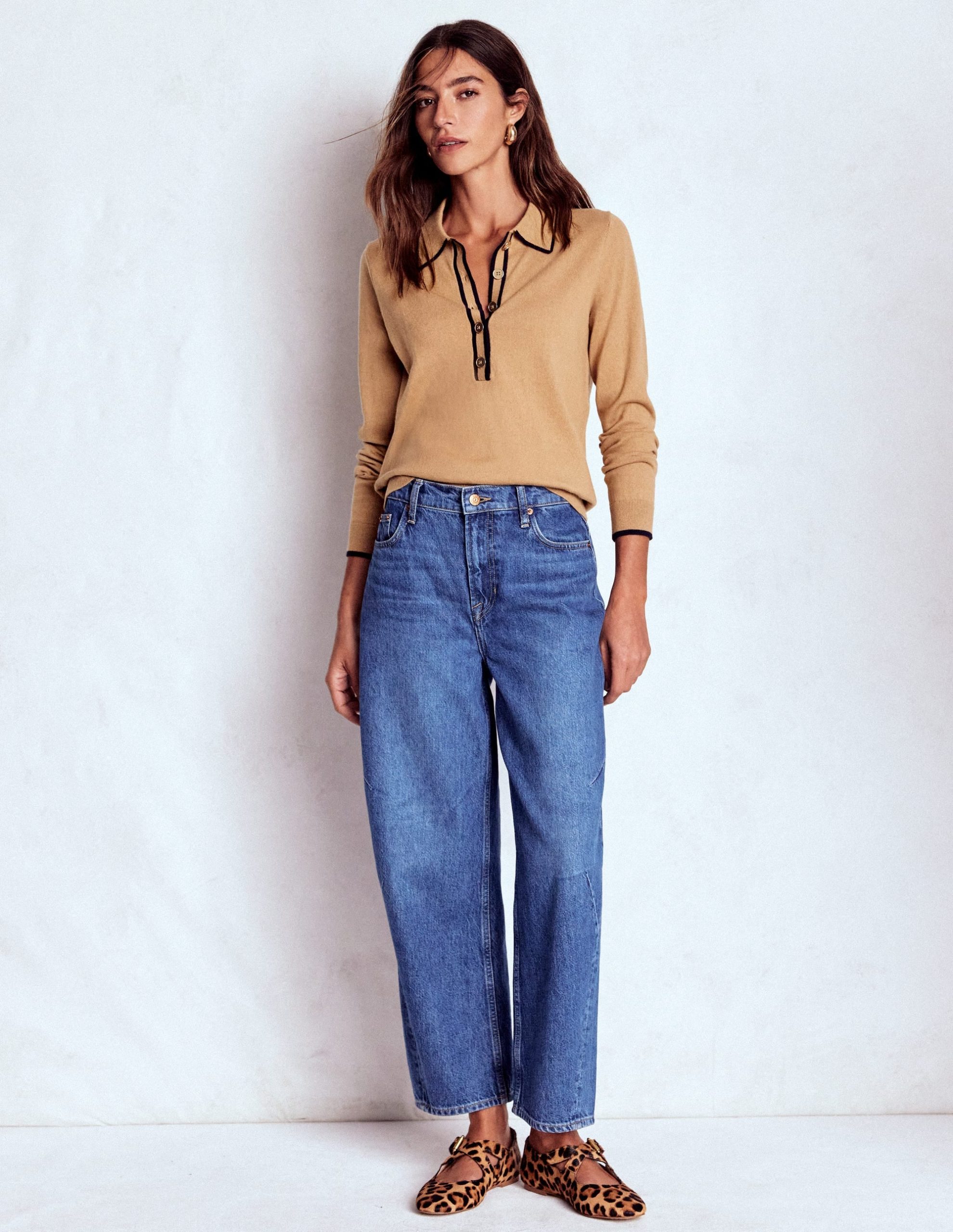 Liz Henley Jumper-Fall Leaf Brown - Image 4