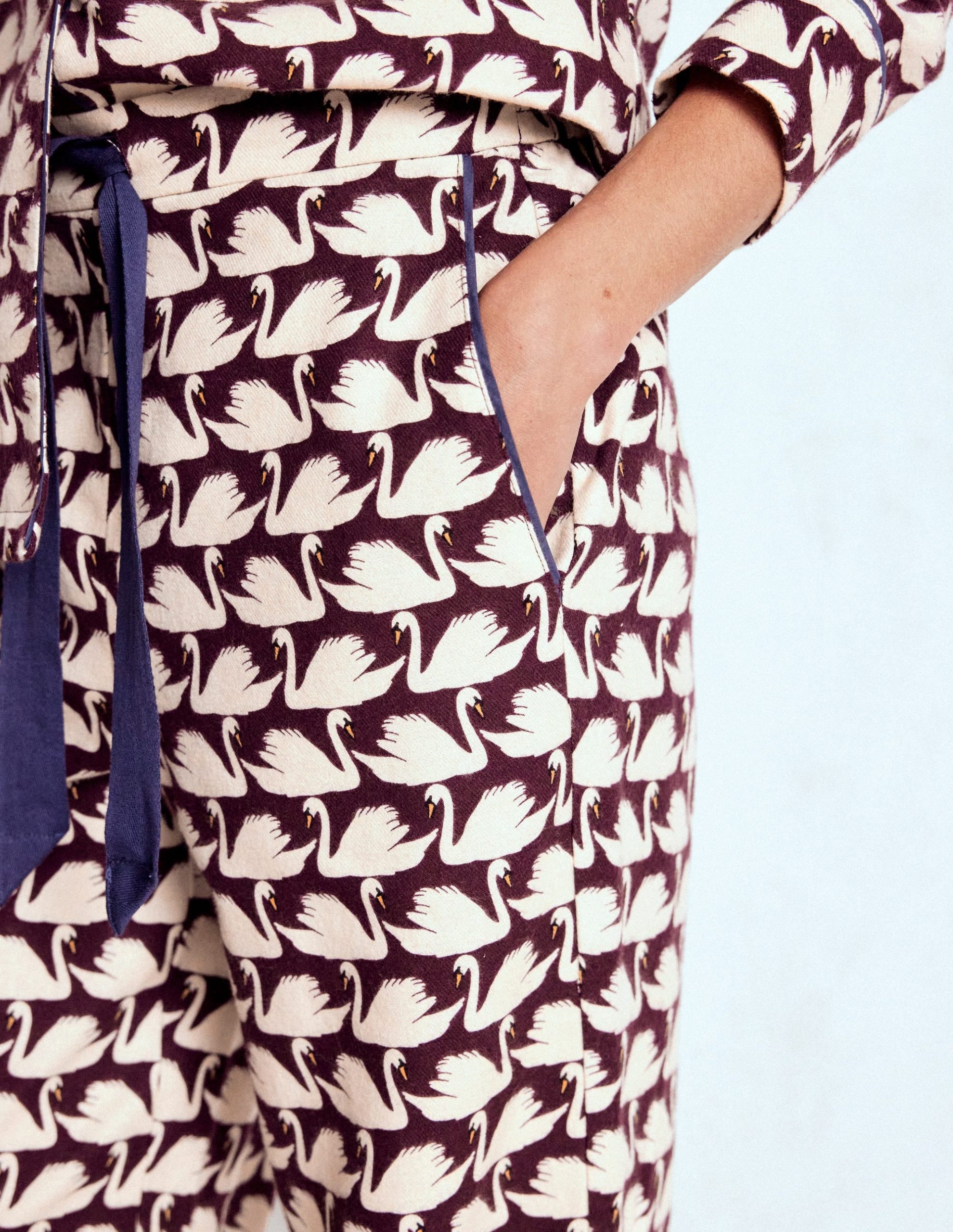 Brushed Cotton Pyjama Pants-Winetasting. Geo Swan - Image 2