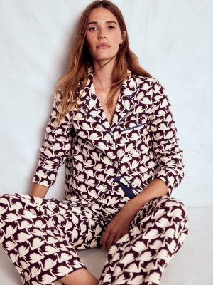 Brushed Cotton Pyjama Shirt-Winetasting. Geo Swan