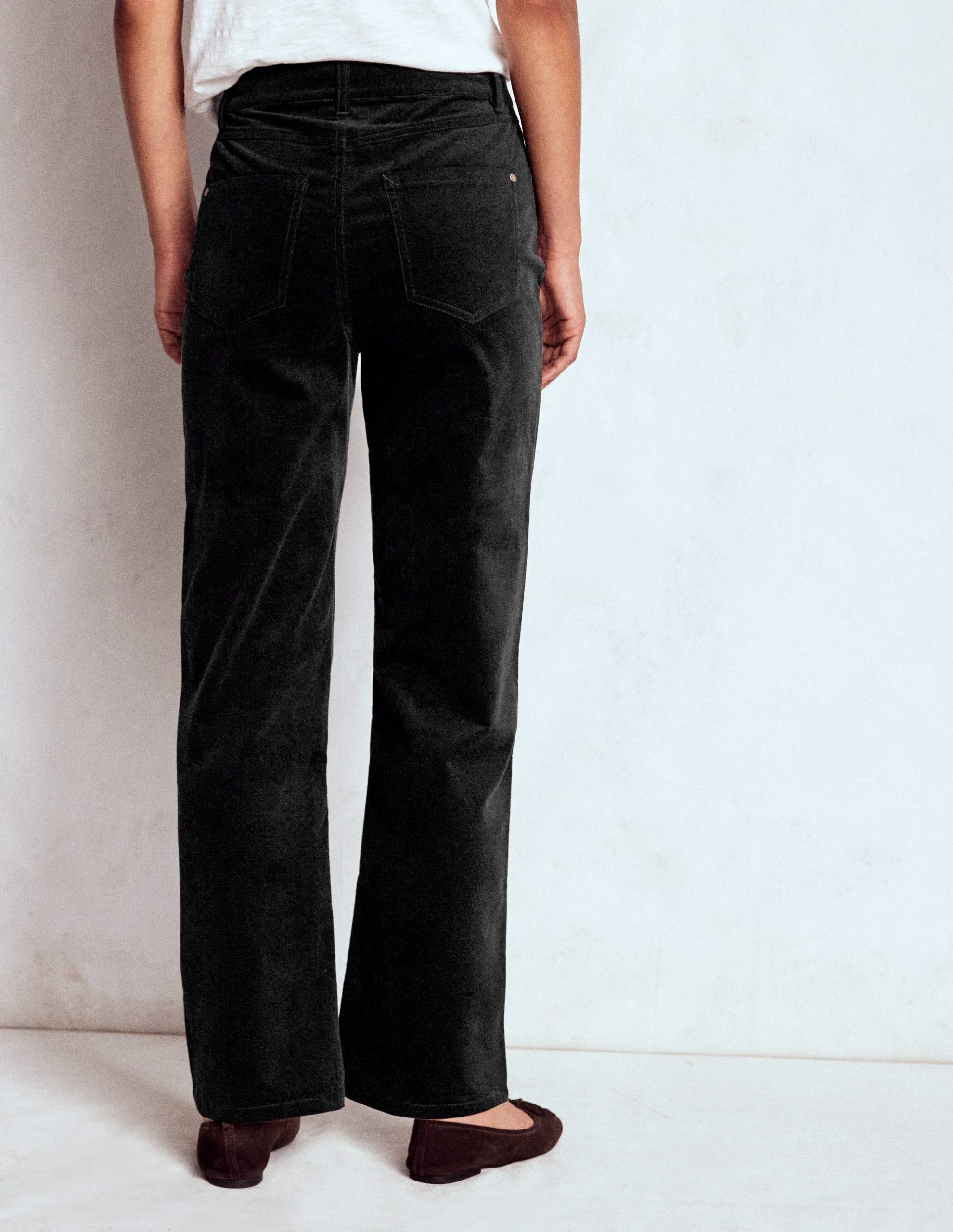 Velveteen Straight Jeans-Black - Image 3