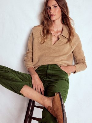 Velveteen Straight Jeans-Douglas Fir