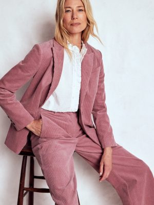 Belgravia Cord Trousers-Blushing Rose