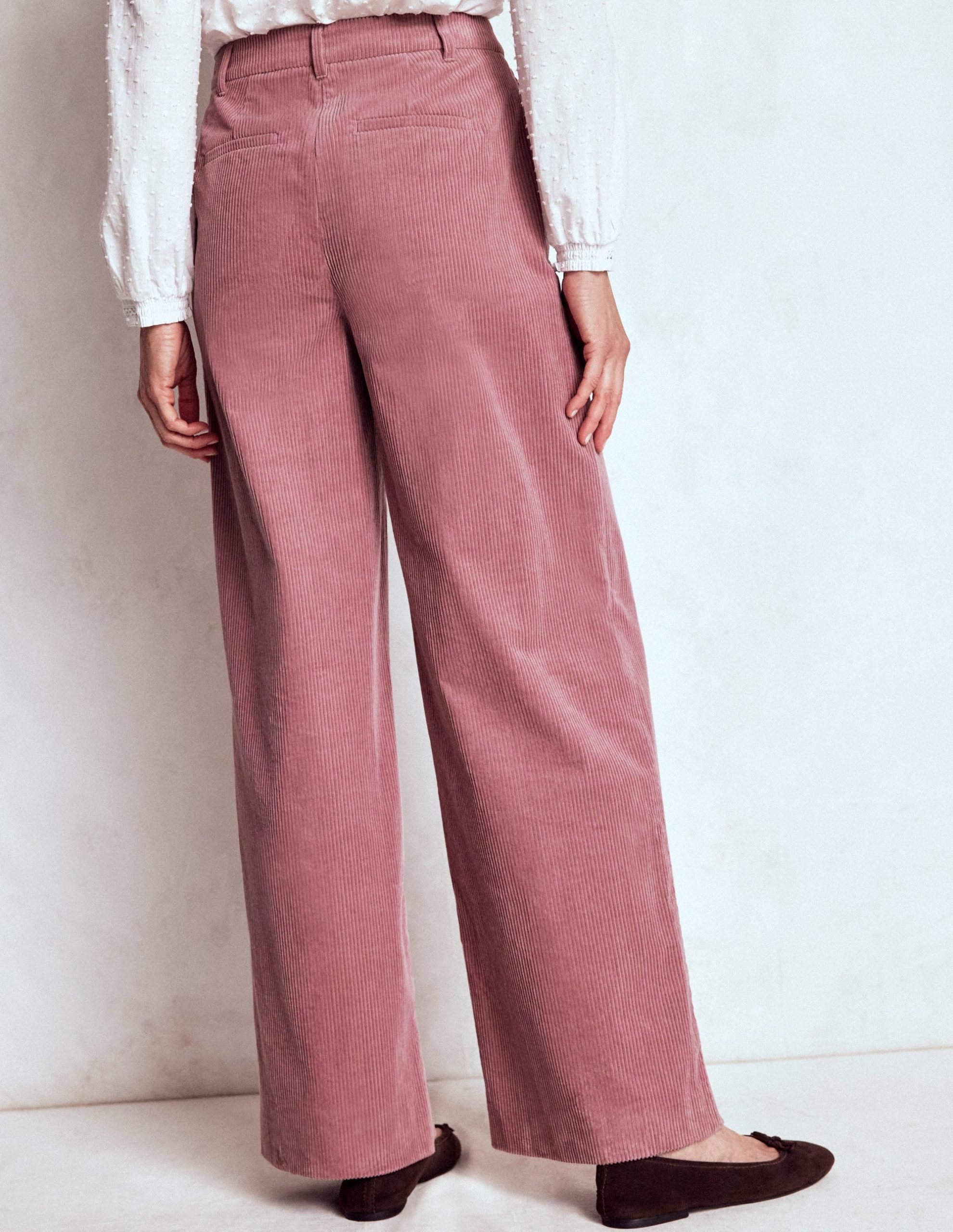 Belgravia Cord Trousers-Blushing Rose - Image 3