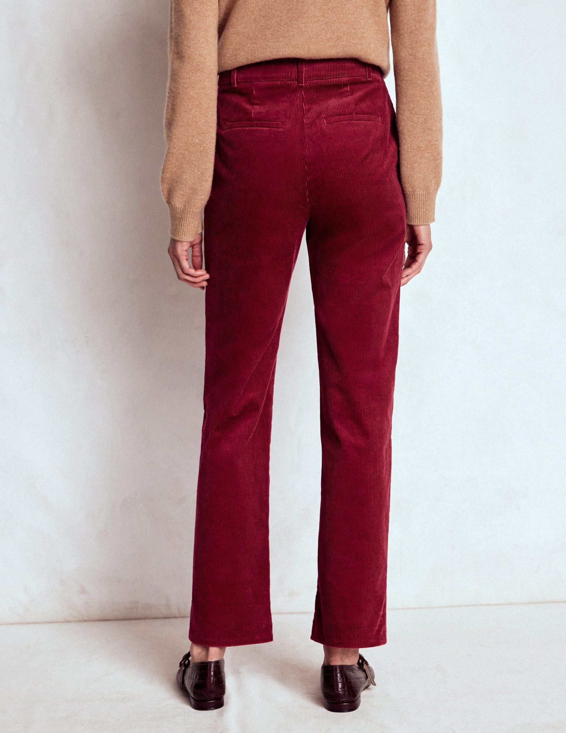 Canonbury Cord Trousers-Burgundy Red - Image 4