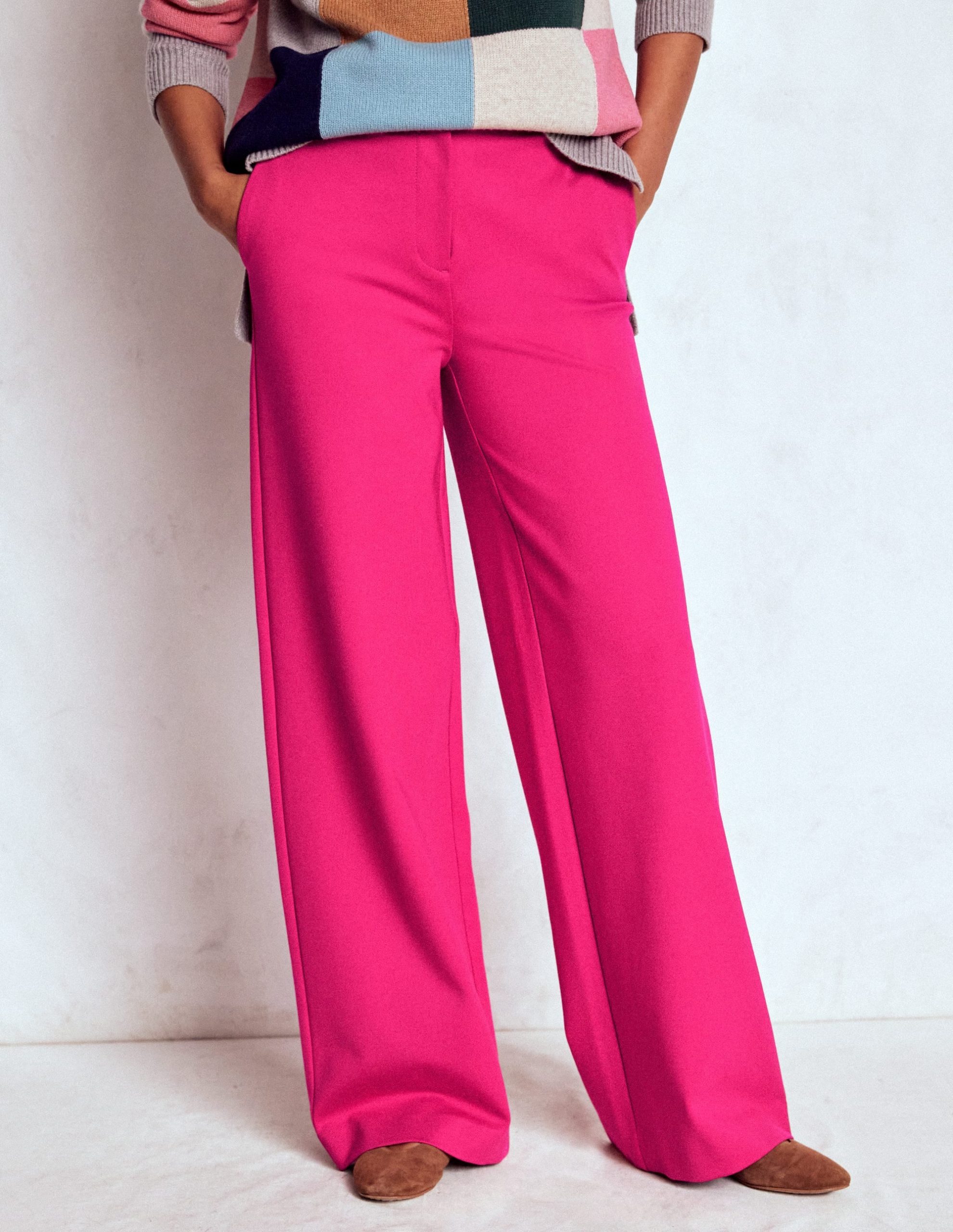Belgravia Ponte Pants-Vibrant Pink - Image 4