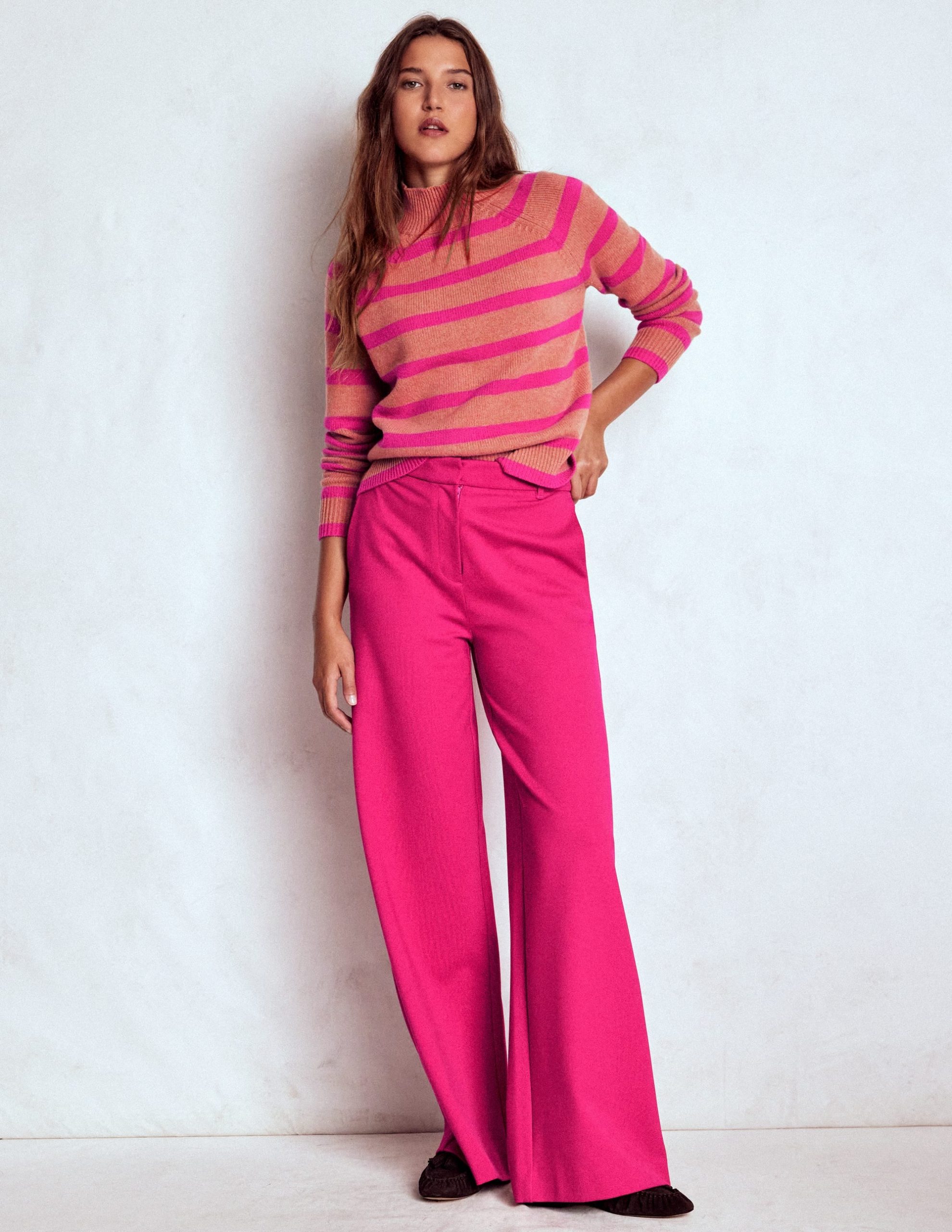 Belgravia Ponte Pants-Vibrant Pink - Image 6