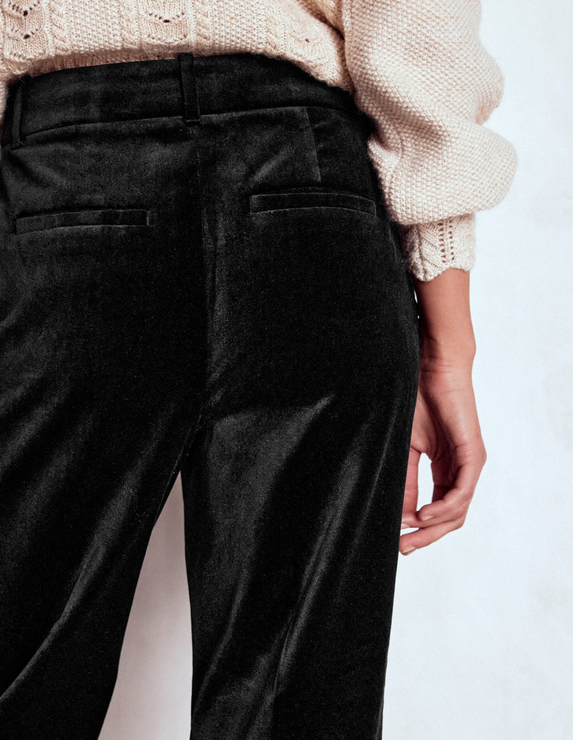 Canonbury Velvet Trousers-Black - Image 2