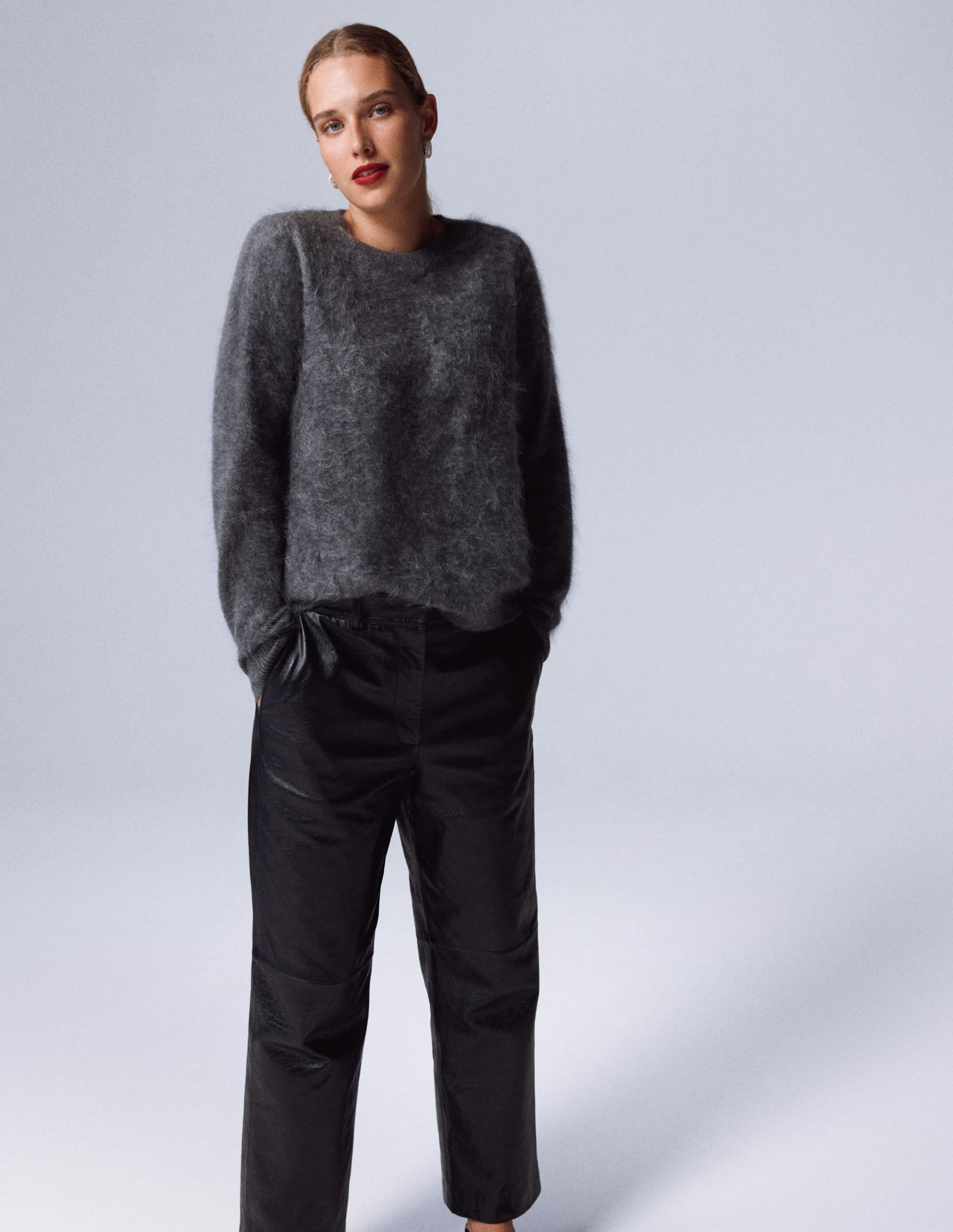 Canonbury Leather Trousers-BLACK - Image 5