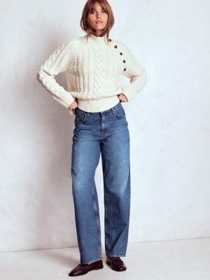 Full Length Barrel Leg Jeans-Mid Vintage