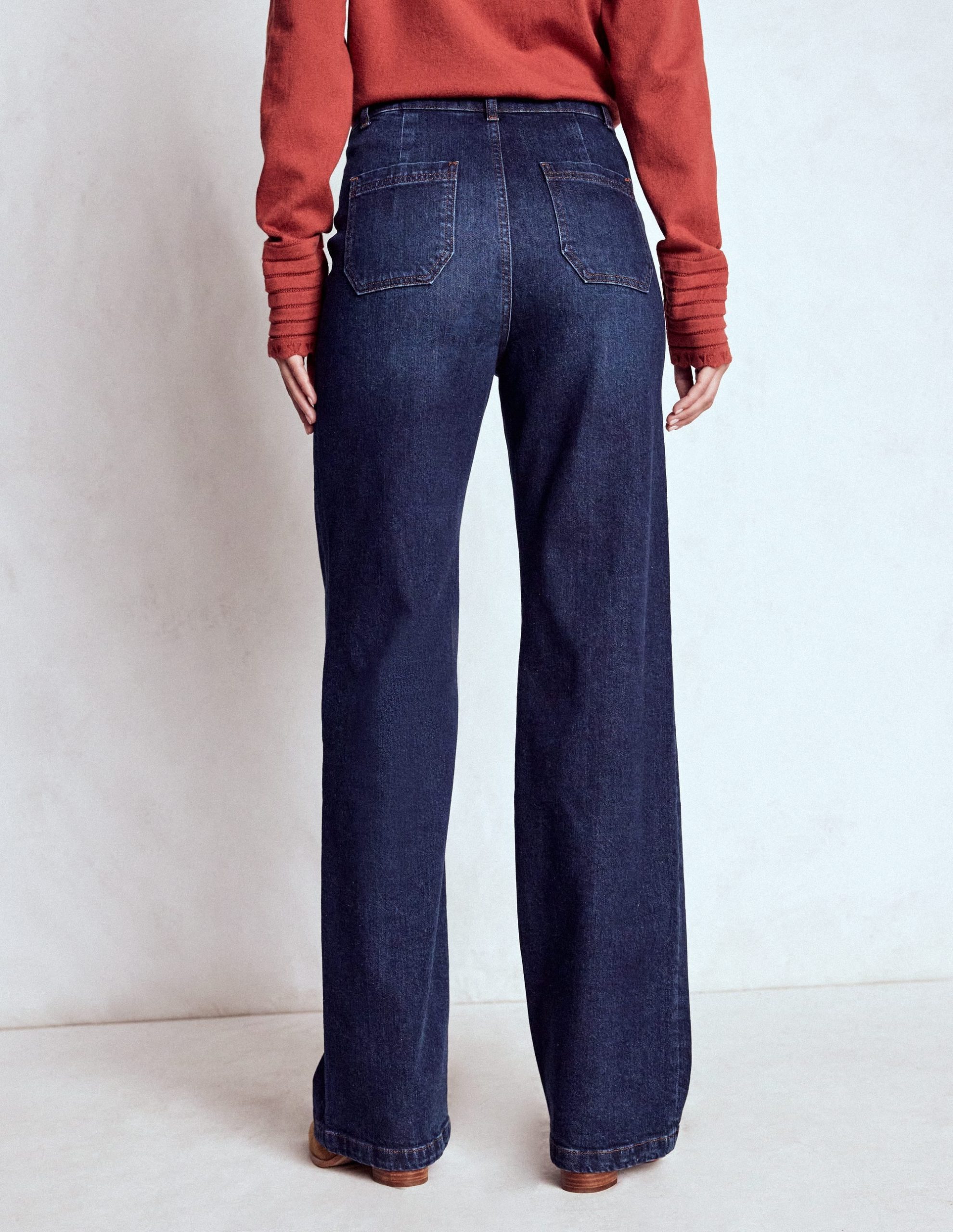 Straight Leg Pocket Jeans-Dark Vintage - Image 3