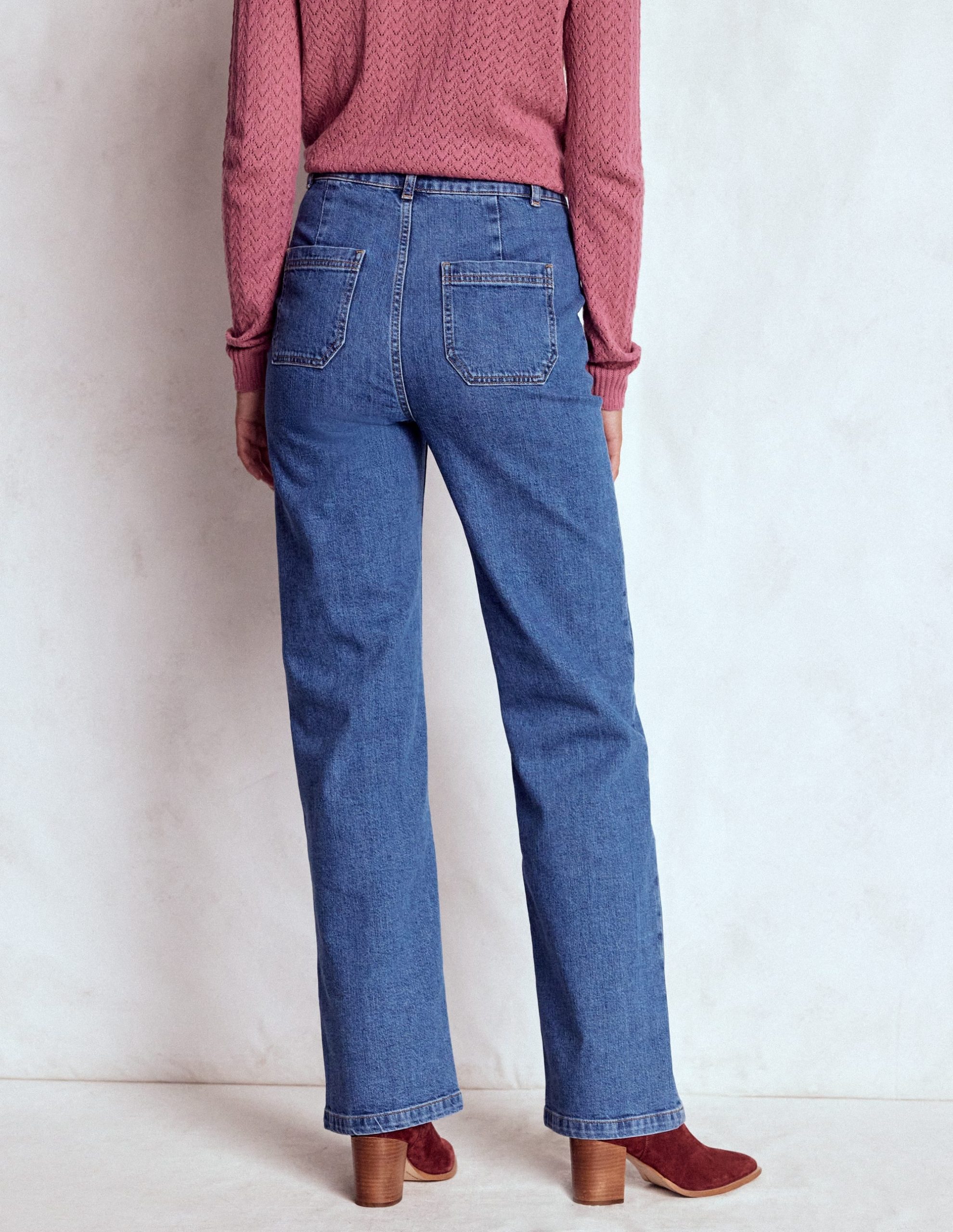 Straight Leg Pocket Jeans-Mid Vintage - Image 3