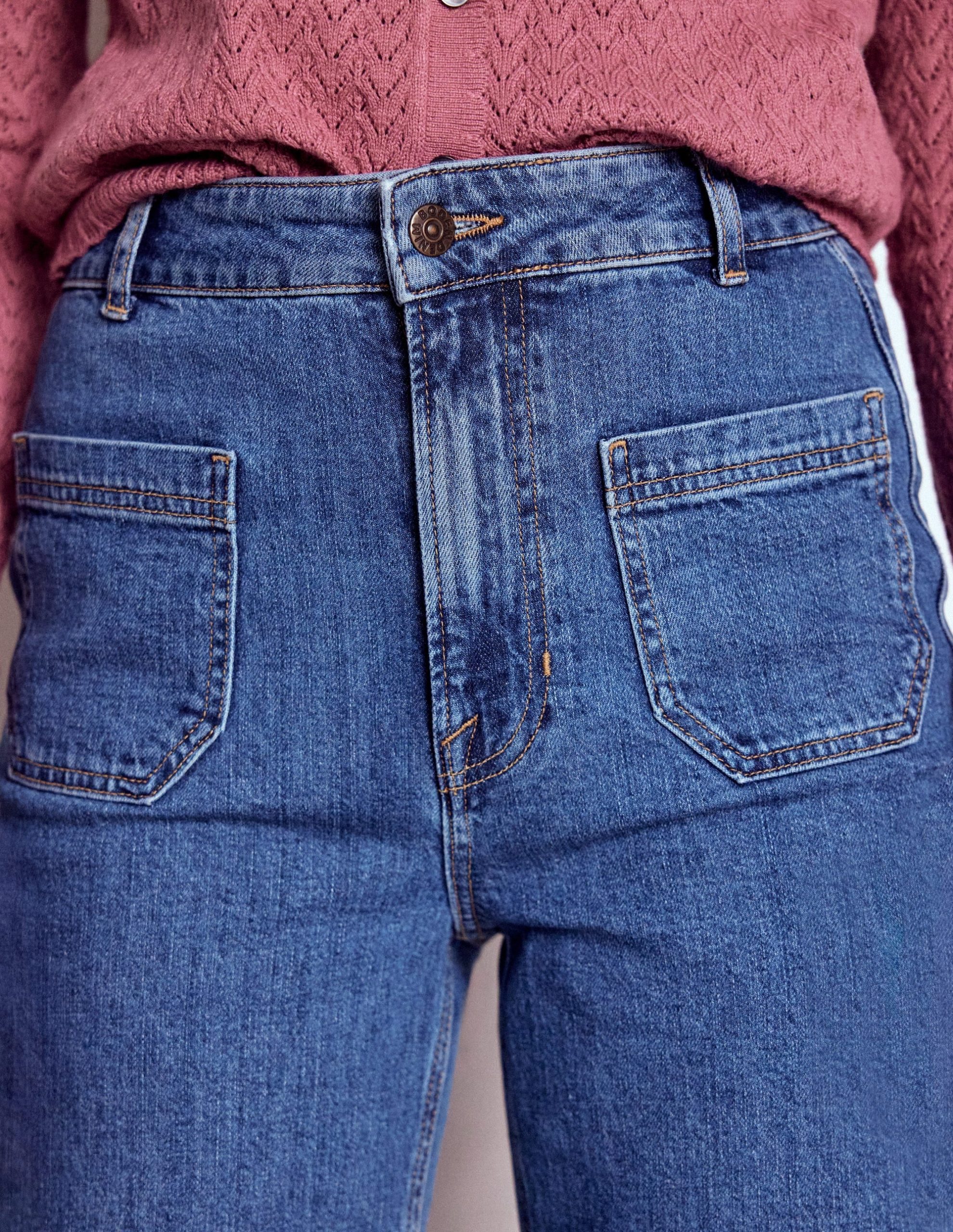 Straight Leg Pocket Jeans-Mid Vintage - Image 5