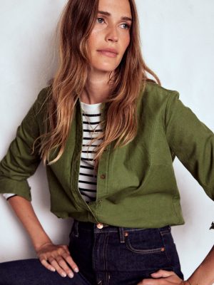 Sienna Cord Shirt-Fern