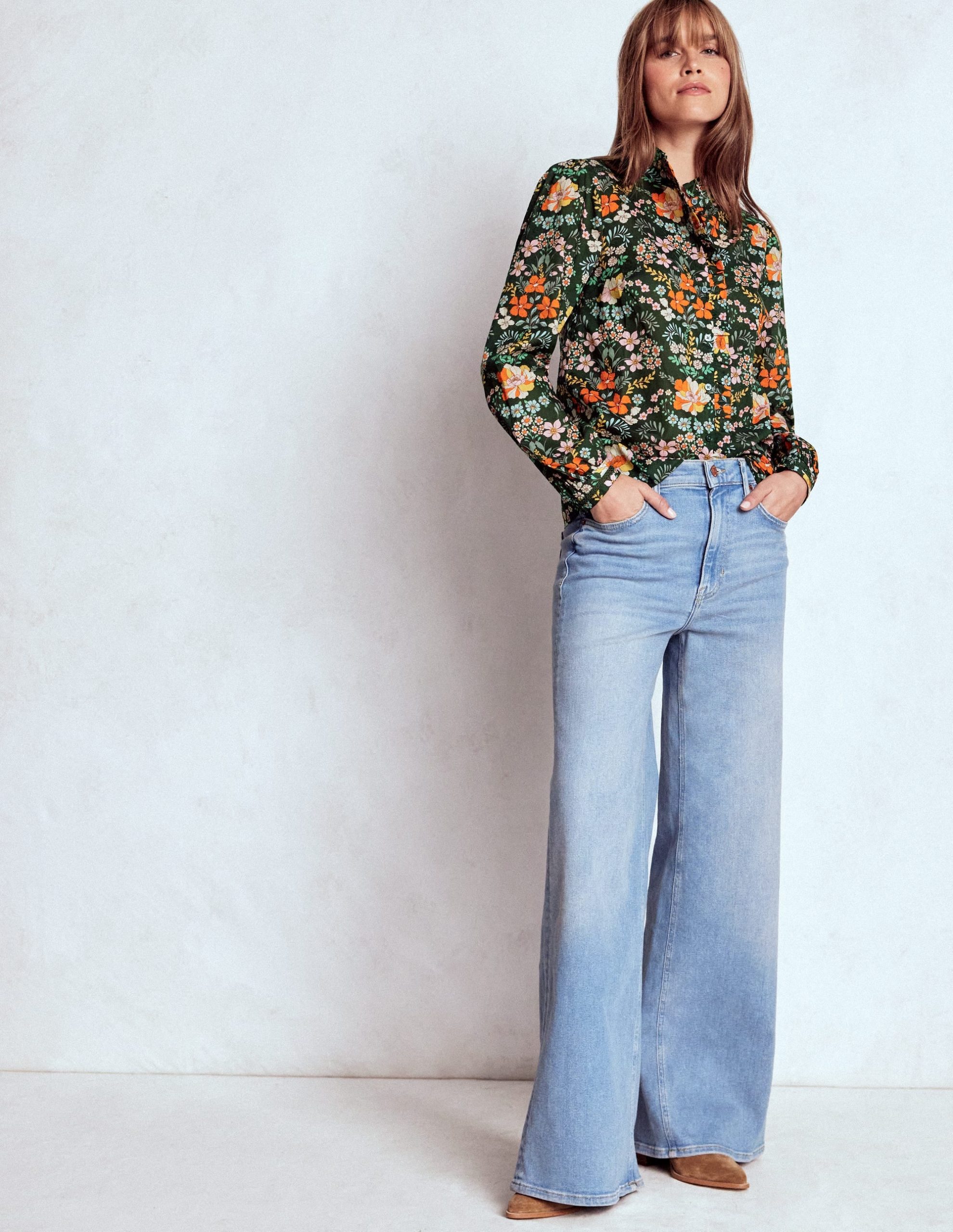 Helena Cotton Top-Forest. Flourishing Garden - Image 4