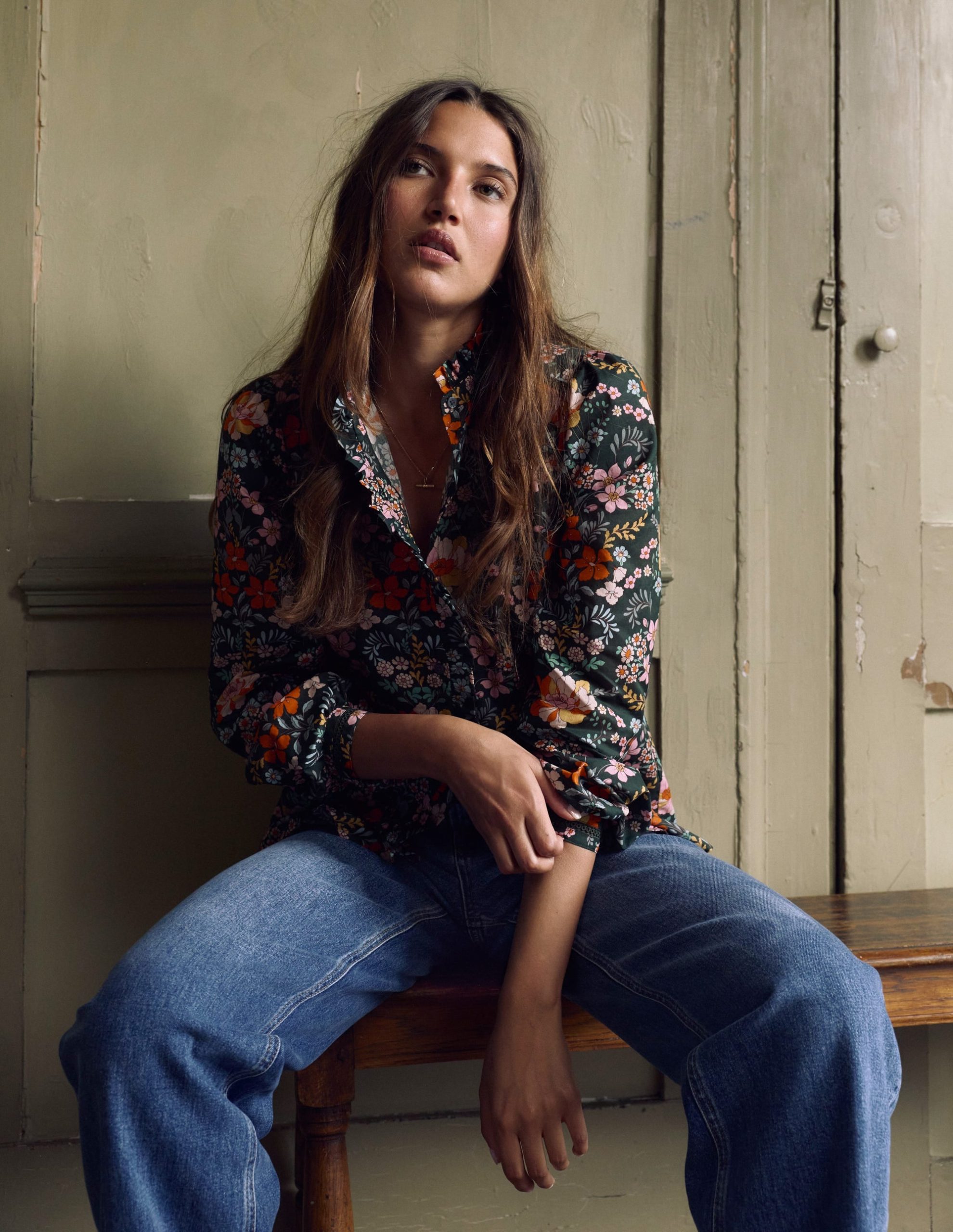 Helena Cotton Top-Forest. Flourishing Garden - Image 5