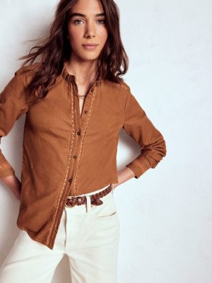 Victoria Cord Shirt-Ginger