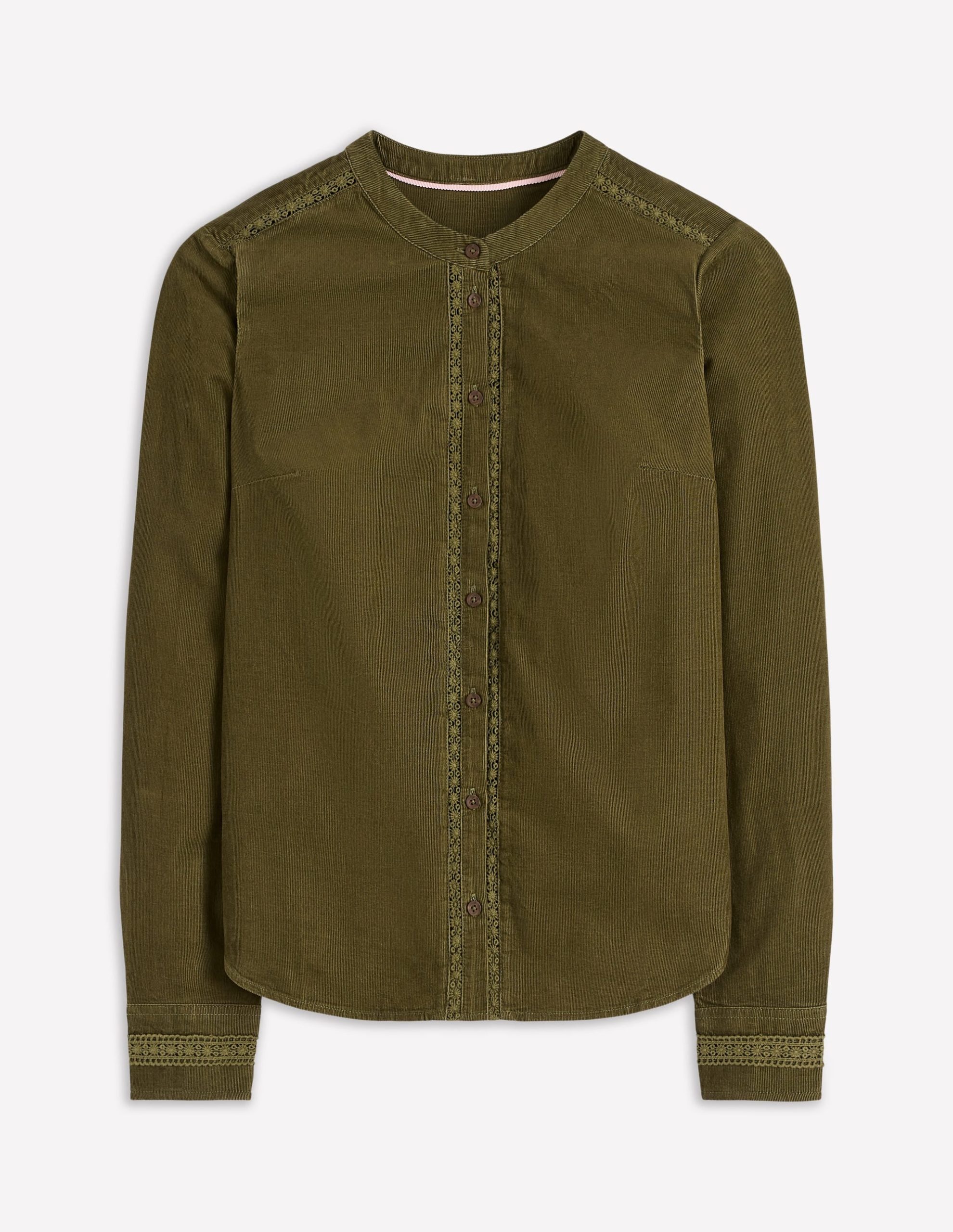 Victoria Cord Shirt-Woodland Green - Image 5