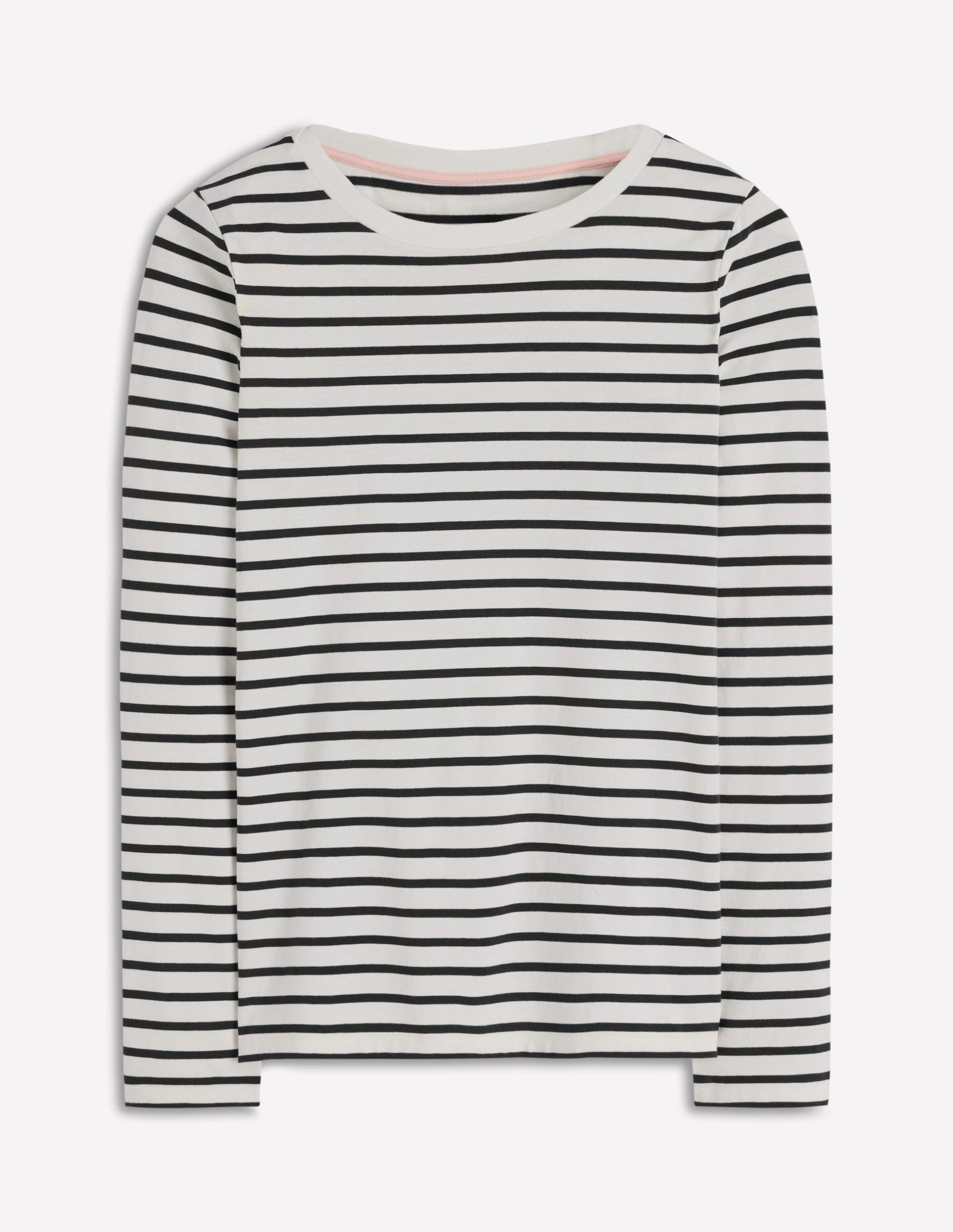 Olivia Long Sleeve Breton-Ivory. Black - Image 5