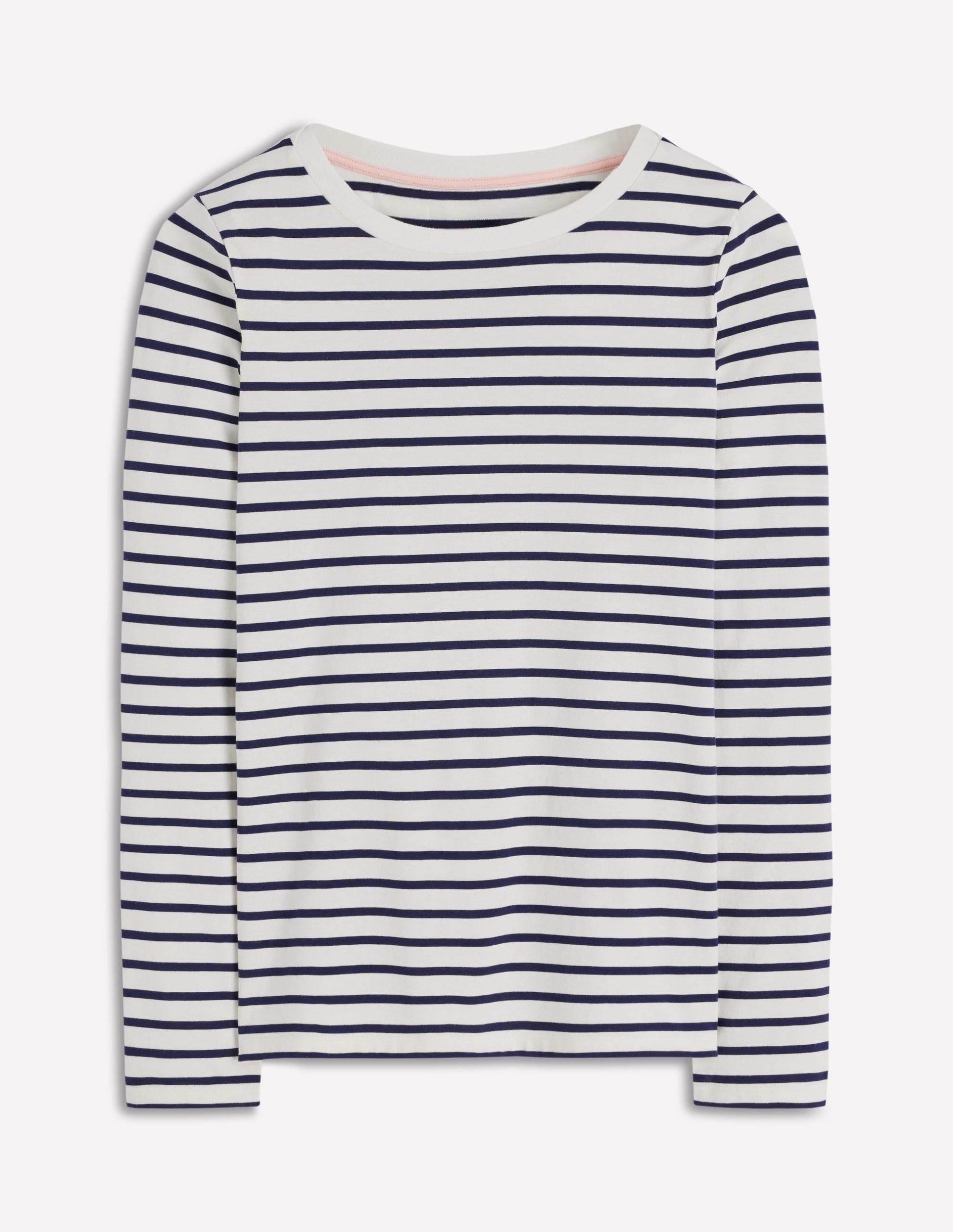 Olivia Long Sleeve Breton-Ivory. Navy - Image 6